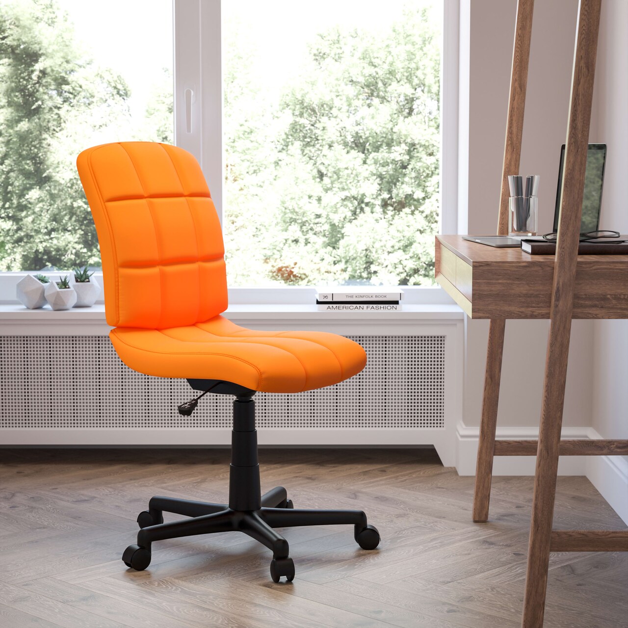 Emma and Oliver Mid-Back Quilted Vinyl Swivel Task Office Chair